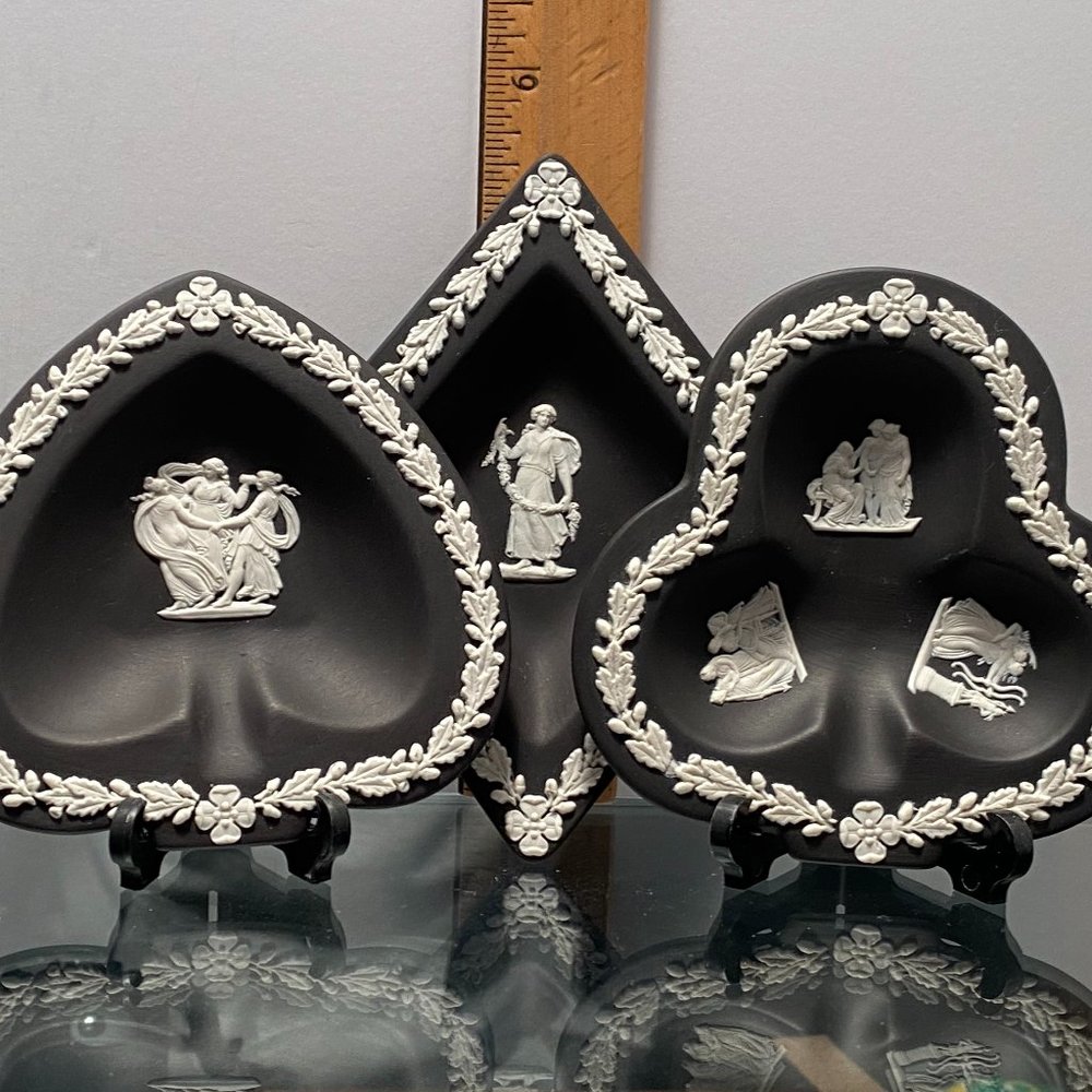 Wedgwood Collection of Basalt Card Suit Trays